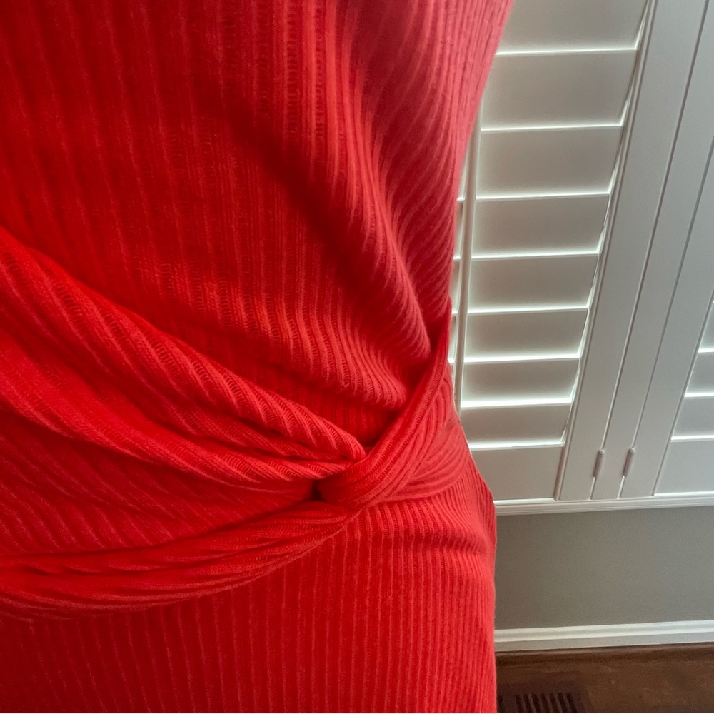 Express Vibrant Coral Mini Dress - Picture 2 of 5
